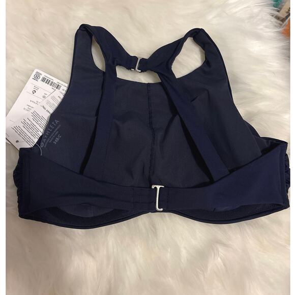Athleta NWT Navy Blue Maldives High Neck Bikini Top Size 34B/C - Picture 5 of 8